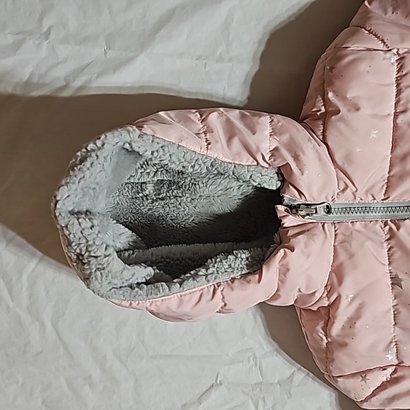 Wonder Nation Baby and Toddler Girl Size 18 Months Reversible Bubble Jacket Used - Picture 7 of 16